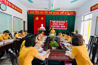 Trường mầm non Hải Vân nâng cao chất lượng sinh hoạt chuyên môn